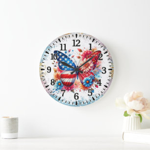 Vlinder Acryl Wandklok Grote Klok