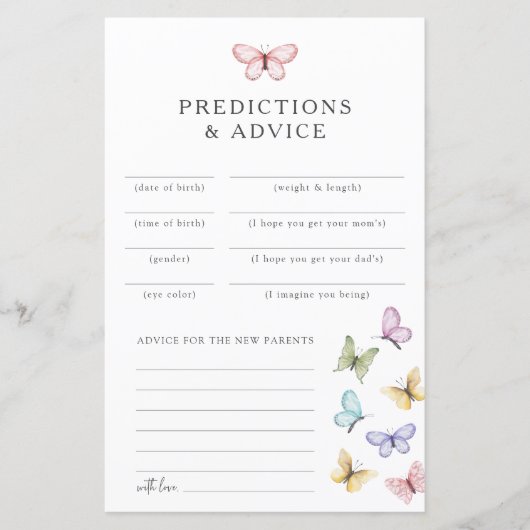 Vlinder advies Kaarten (Voorkant)