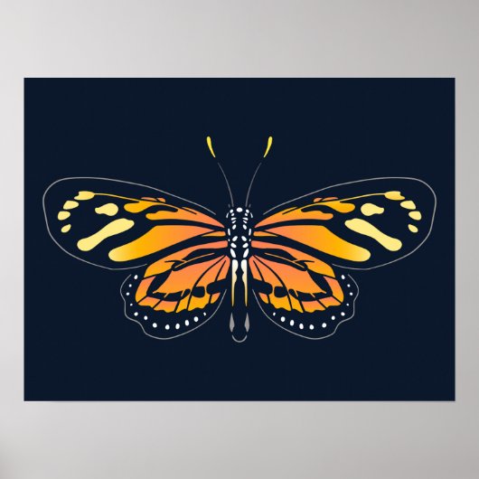 Vlinder | Afdrukken Oerwoud Canvas Poster (Voorkant)