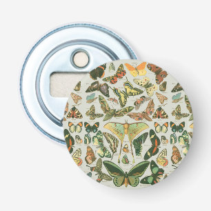 Vlinder  Antiek Vlinders Art Button Flesopener