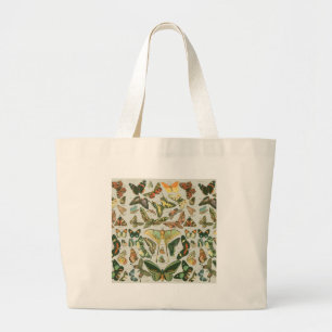 Vlinder  Antiek Vlinders Art Grote Tote Bag