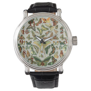Vlinder Antiek Vlinders Art Horloge
