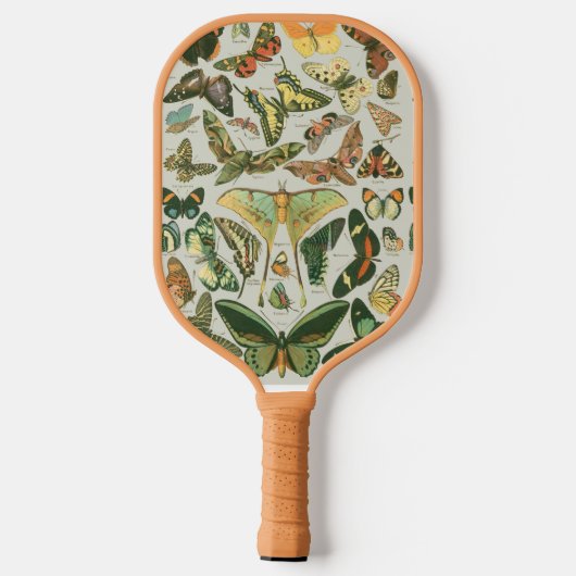 Vlinder Antiek Vlinders Art Pickleball Paddle (Achterkant)