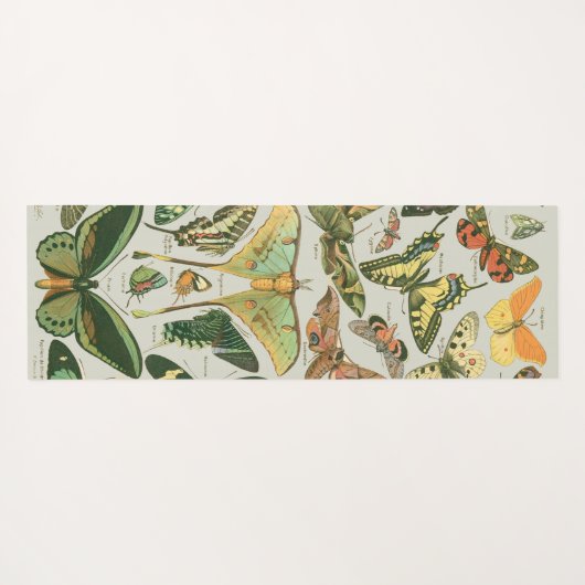 Vlinder Antiek Vlinders Art Yogamat (Achterkant (horizontaal))