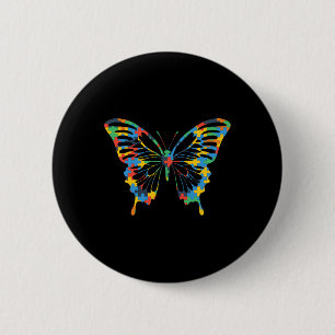 Vlinder Autisme Bewustzijn Verbazingwekkend Puzzel Ronde Button 5,7 Cm