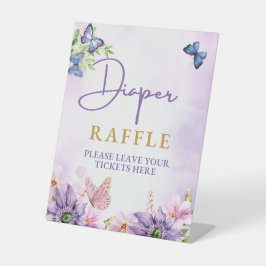Vlinder Baby shower Luier Raffle Reclamebord Met Voetstuk