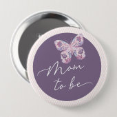 Vlinder Baby shower mam om Button te zijn (Voorkant /achterkant)