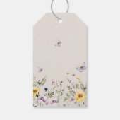 Vlinder Baby shower Wildflower Cadeaulabel (Achterkant)