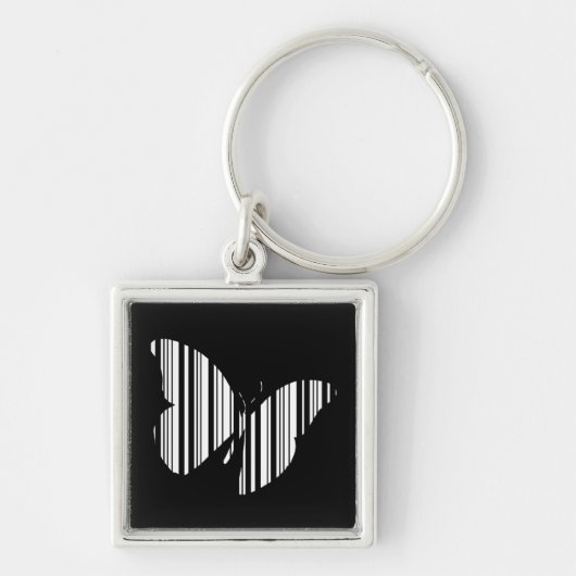 VLINDER BAR CODE Vlinders Patroon Ontwerp Sleutelhanger (Voorkant)