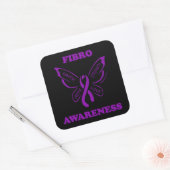 Vlinder/Bewustzijn...Fibro vierkante Sticker (Envelop)