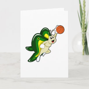 Vlinder bij Basketbal Sporten Kaart