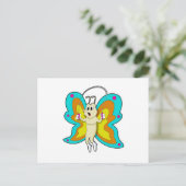 Vlinder bij touwtjespringen Fitness Briefkaart (Staand voorkant)