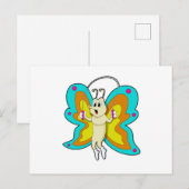 Vlinder bij touwtjespringen Fitness Briefkaart (Voorkant / Achterkant)