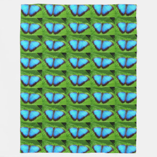 vlinder blad natuur vleugels vleugel schattig blau fleece deken