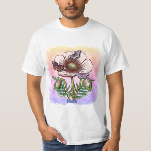 Vlinder Bleke Papaver T-shirt