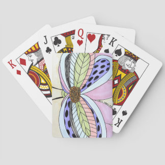 Vlinder Bloem Blank Pokerkaarten