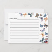 Vlinder Bloem | Bruiloft Recept Kaart (Achterkant)