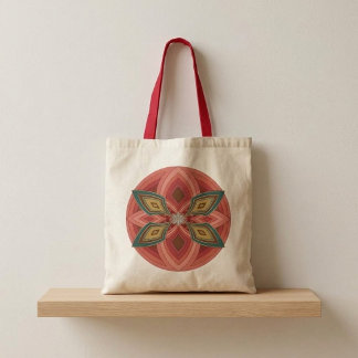 Vlinder Bloem Mandala Tote Bag