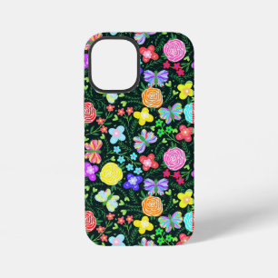 Vlinder Bloem Regenboog iPhone 12 Mini Hoesje