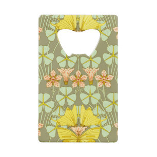 Vlinder Bloemen Botanisch Kleurrijk Kredietkaart Flessenopener