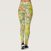 Vlinder Bloemen Botanisch Kleurrijk Leggings (Achterkant)