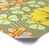 Vlinder Bloemen Botanisch Kleurrijk Poster (Hoek)