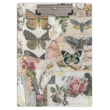 Vlinder Bloemen Ephemera Decoupage