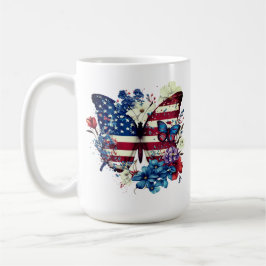 Vlinder, Bloemen, Onafhankelijkheidsdag Koffiemok