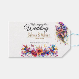 Vlinder Bloemengeschenktas - Aanpassing mogelijk Cadeaulabel