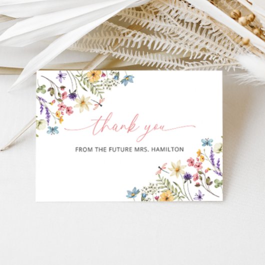 Vlinder Bloementuin Bedankkaart