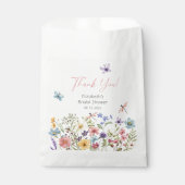 Vlinder Bloementuin Bruiloft Feest Bedankzakje (Voorkant)