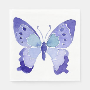 Vlinder Bloemig Blauw Bruiloft Bruidsfeest Lente Servet
