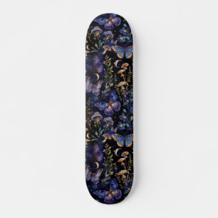 Vlinder Bloemig Hemels Mysterieus Donker Patroon Skateboard