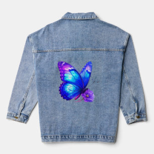 Vlinder Bloemige Denim Jas Jacket
