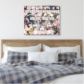 Vlinder bloesems foto stamboom canvas kunst (Insitu (Slaapkamer))