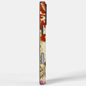  vlinder bordeaux roze damast Case-Mate iPhone case (Achterkant / Rechts)