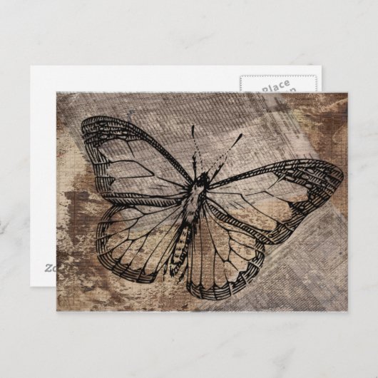 vlinder briefkaart (Voorkant / Achterkant)