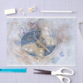 Vlinder Bruids Bruidswit Goud Decoupage Tissuepapier (Craft)