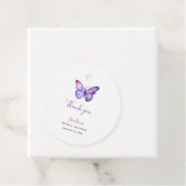 Vlinder Bruiloft Elegant Bedankt Script Bedankjes Labels (In situ)