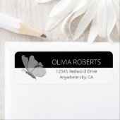 Vlinder bruiloft Return Address Label (Insitu)
