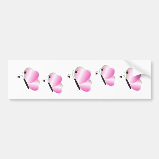  vlinder bumpersticker (Voorkant)