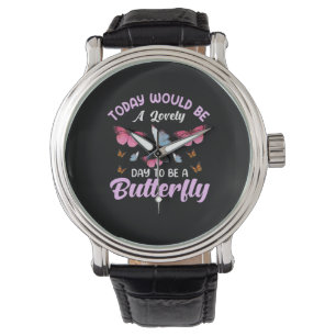 Vlinder Cadeau Een Mooie Dag Om Een Vlinder Te Z Horloge
