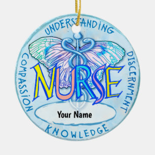 Vlinder caduceus verpleegster keramisch ornament