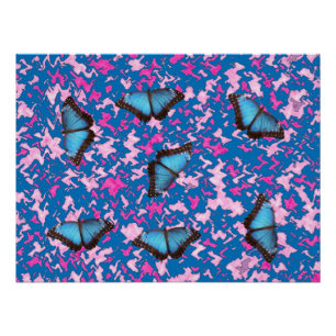 Vlinder Camouflagepatroon Kantoor Vrede Bestemming Perfect Poster