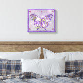 Vlinder Canvas Kunstprint Afdruk (Insitu (Slaapkamer))