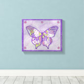 Vlinder Canvas Kunstprint Afdruk (Insitu (Houten vloer))