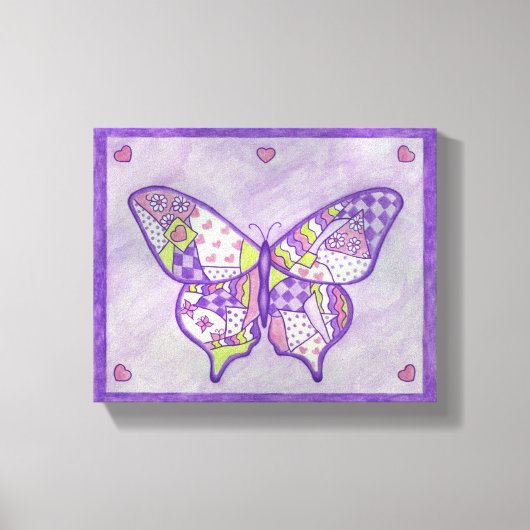 Vlinder Canvas Kunstprint Afdruk (Voorkant)