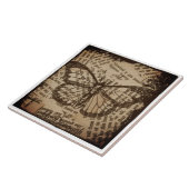 vlinder cerami tegel tegeltje (Zijkant)