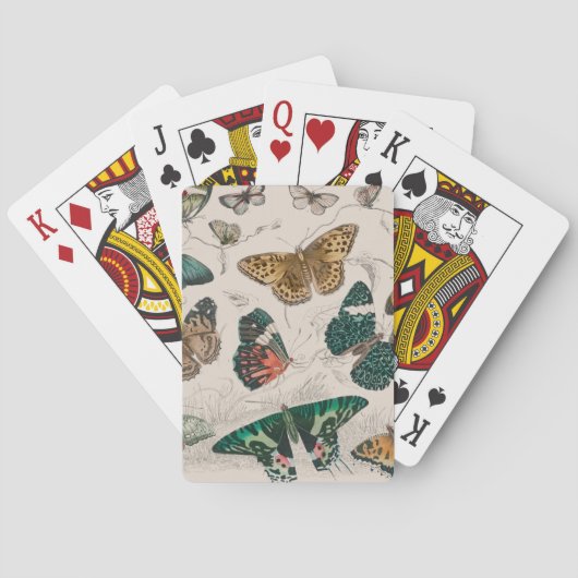Vlinder Collectie Antiek Vlinders Pokerkaarten (Achterkant)