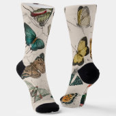 Vlinder Collectie Antiek Vlinders Sokken (Gebogen)